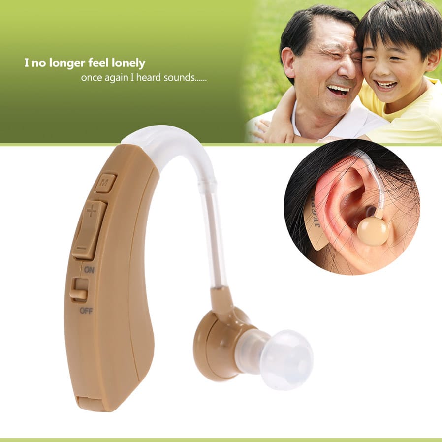 BSTUO Mini Behind Ear Hearing Aid Volume Adjustable Ear Sound Amplifier ...
