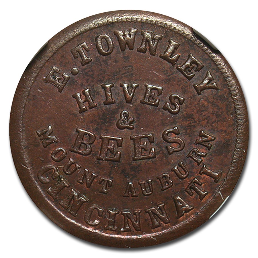 Buy 1863 E. Townley Hives &  Bees Civil War Token MS