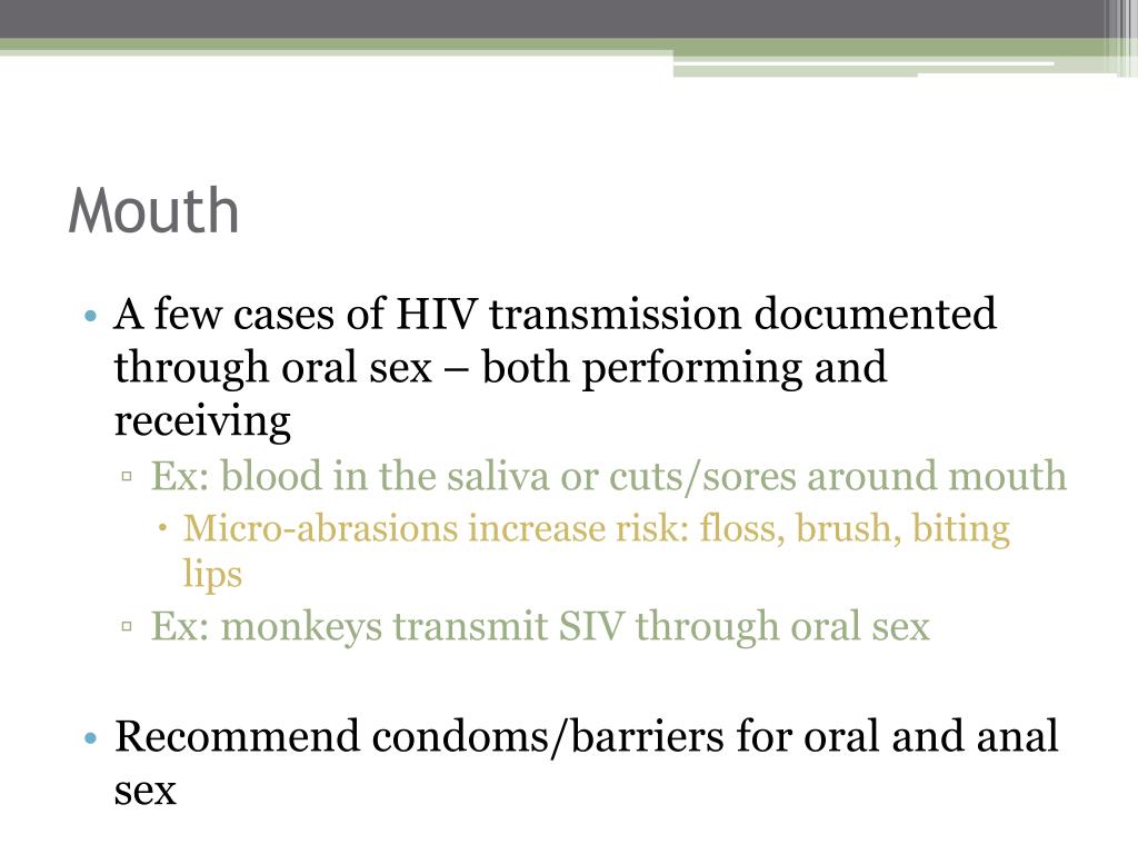 Can aids be transmitted through saliva