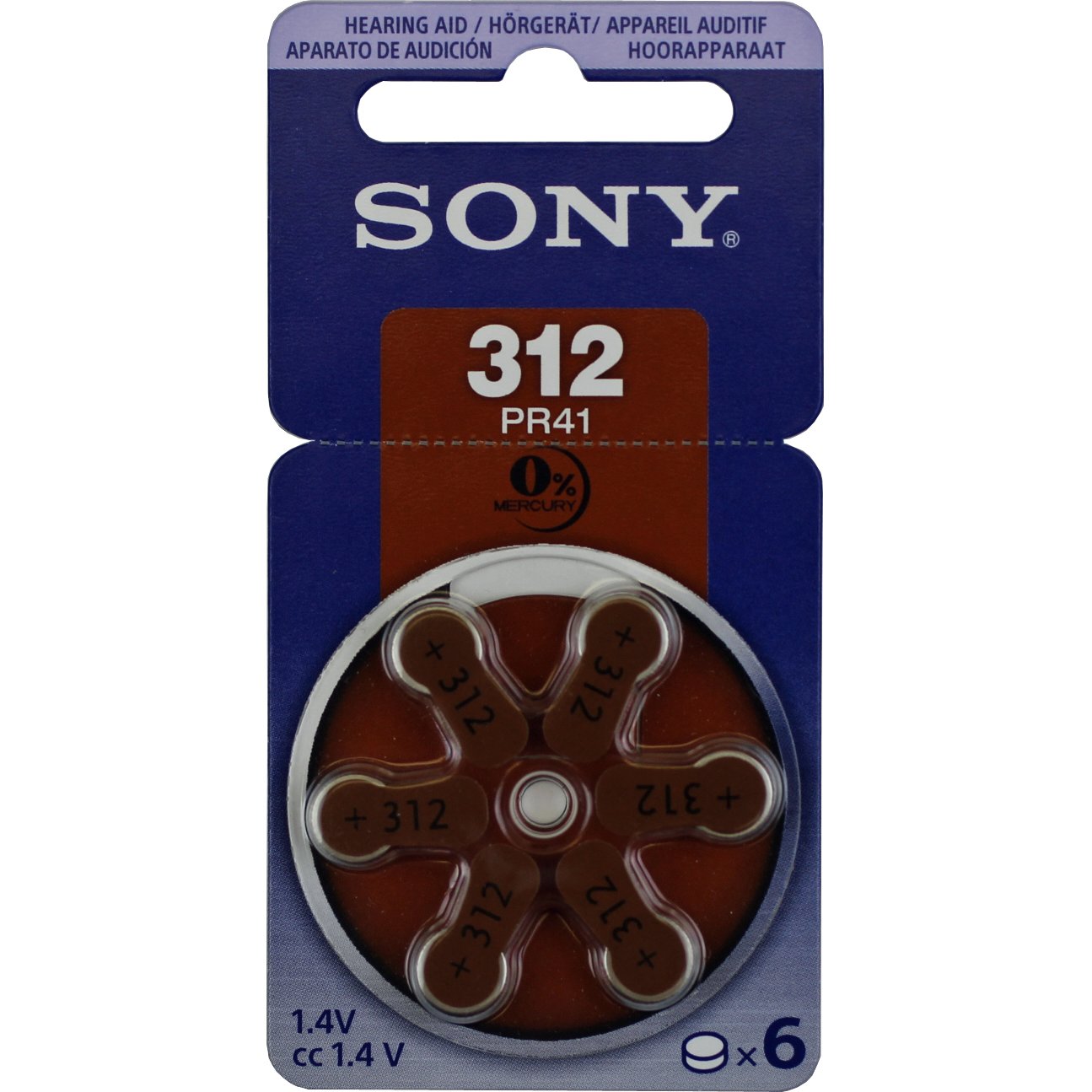 Size 312 Hearing Aid Batteries